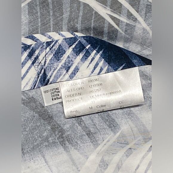 Kiton  Palm Tree Print Button-Up Shirt size 39/15.5 - Picture 11 of 12